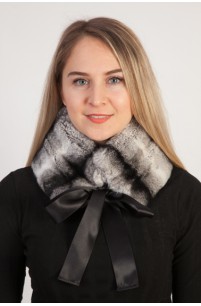 Rex Chinchilla fur collar - neck warmer